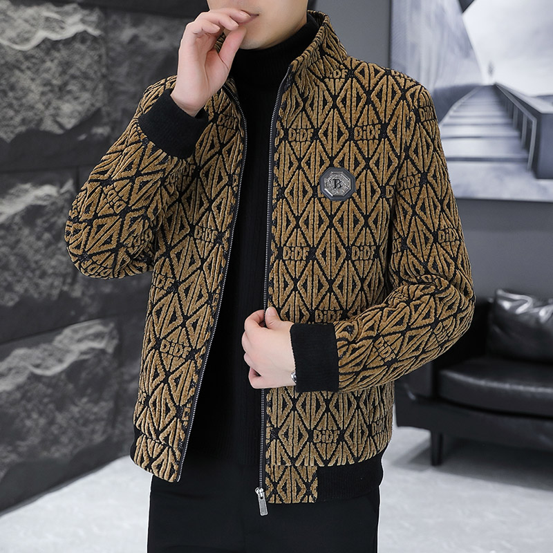 Streetwear Brand Fashion - Merk Winter Jacquard Wollen Jas Voor
