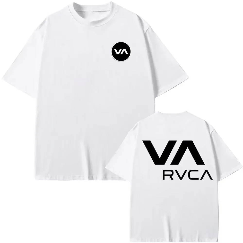 Streetwear Brand Fashion - RVCA T-shirt Zwart T-shirt Zomer Katoenen